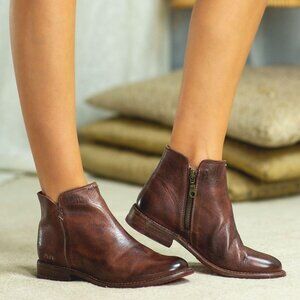 NEW BED/STU Made In Mexico Leather Yurisa Booties in teak for women 7258j4